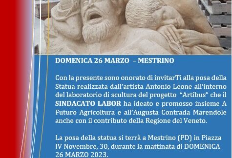 Evento posa della statua del maestro Antonio Leone